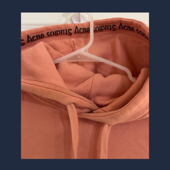 ACNE STUDIOS yala ribbed peach hoodie - Picture 3 of 9